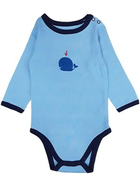 Lullaby Planet Dolphin Φορμάκι Εσώρουχο Μακρυμάνικo για Αγόρι Γαλάζιο 8020771
