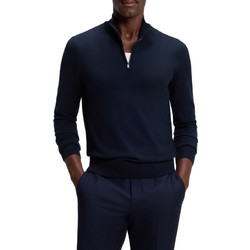 Hugo Boss Ανδρική Πλεκτή Μπλούζα με Φερμουάρ Navy Μπλε 50565499-404