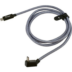 Equip 128421 Angle 90° Stainless USB-C to USB-C 1m Silver