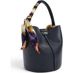 Passaggio Leather Γυναικείο Τσαντάκι Χειρός Δερμάτινο Navy Μπλε 5122-KR-17