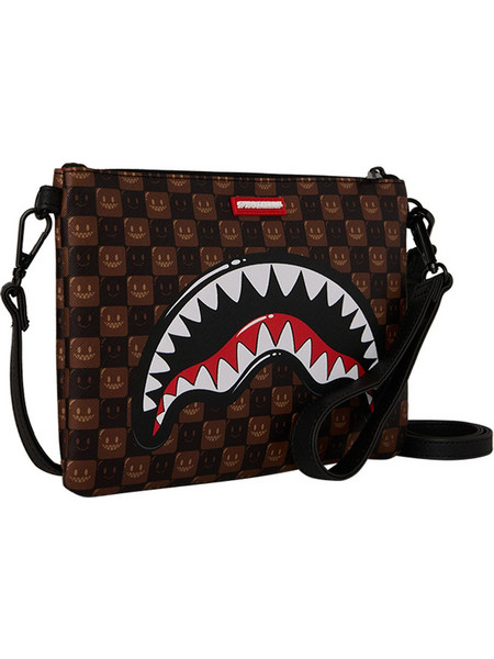 Sprayground Sharks In Paris Grin and Grind Ανδρική Τσάντα Χειρός Καφέ 910B9307NSZ