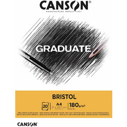 Canson Graduate Μπλοκ Σχεδίου A4 Bristol 180gr/m² 20 Φύλλα