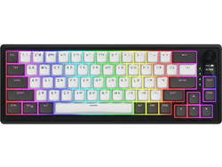 Hator Skyfall 65 Pro Ασύρματο Μηχανικό Gaming Πληκτρολόγιο 65% με Hator Aurum Vanila Διακόπτες RGB Black White