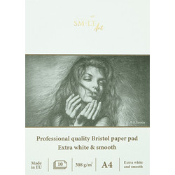 SMLT Art Μπλοκ Σχεδίου A4 Bristol 308gr/m² 10 Φύλλα