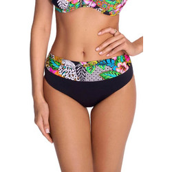 Ava Ψηλόμεσο Bikini Slip Μαύρο Πολύχρωμο SF237/3