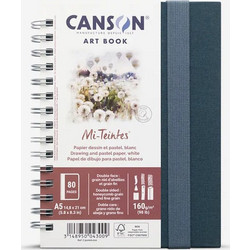 Canson Art Book Mi-Teintes Μπλοκ Σχεδίου A5 160gr/m² 80 Φύλλα