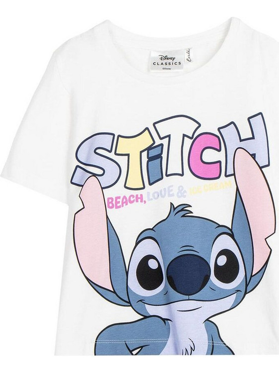 Cerda Lilo & Stitch Παιδικό T-Shirt Κοντομάνικο Λευκό Μωβ 2900002816 14τμχ