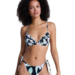 Roxy Bikini Set Τριγωνάκι Floral Μαύρο Λευκό ERJX305661-KVJ2