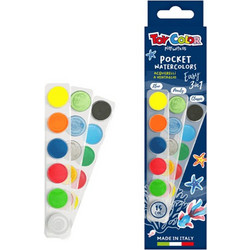 Toy Color Σετ Νερομπογιές με Πινέλο 15 Χρώματα 220.004239