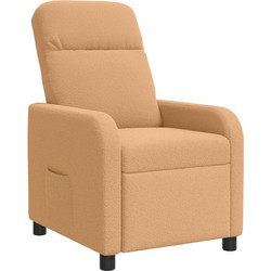 vidaXL Πολυθρόνα Relax Ανακλινόμενη Μπεζ 42034938