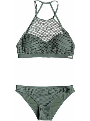 Roxy Bikini Set Μπουστάκι Χακί ERJX203339-GPL0