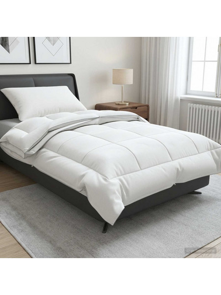 vidaXL Πάπλωμα Μονό Πουπουλένιο 155x200 Trier Λευκό 3440825