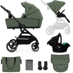 Kinderkraft Yoxi Καρότσι Μωρού 3 σε 1 Mystic Green