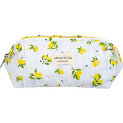 Amaryllis Slippers Γυναικείο Νεσεσέρ 23x10x11cm Λευκό Κίτρινο
