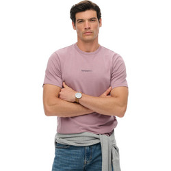 Superdry D1 Micro Logo Ανδρικό Αθλητικό T-Shirt Ροζ M1012131A-VT1
