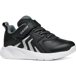 Geox Sprintye Παιδικά Sneakers Μαύρα Λευκά J66GBE0BC14C9999