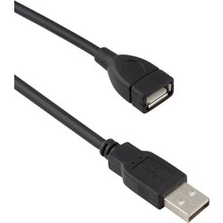 Detech 18008 Καλώδιο USB-A Male 2.0 to USB-A Female 1.5m Black