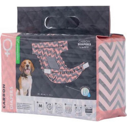 M-Pets Πάνες Εσώρουχα Περιόδου Σκύλου με Αυτοκόλλητα & Ενεργό Άνθρακα Medium 4-9kg 28-48cm 15τμχ