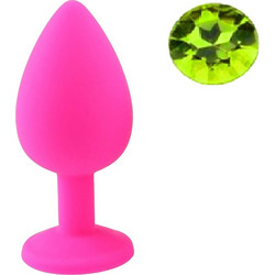 Guilty Toys Dop Small Πρωκτική Σφήνα Diamond Plug 7cm Πράσινη Ροζ ES30059