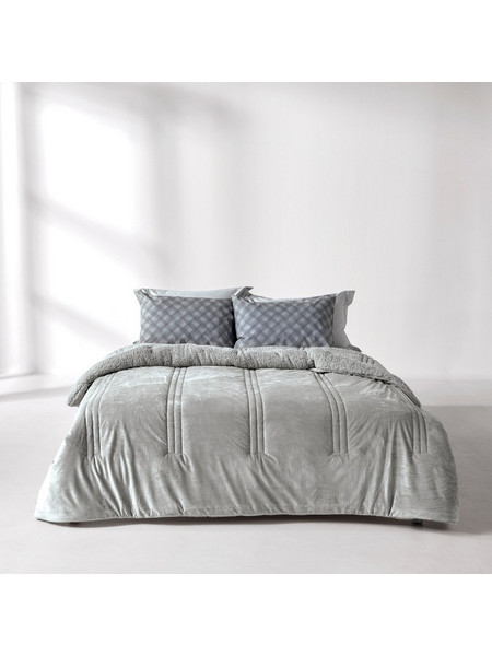 Kentia Κουβερτοπάπλωμα Μονό Hollowfiber 160x220 Notturno 2622 Grey