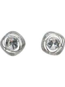 RO Accessories Γυναικεία Σκουλαρίκια Καρφωτά Ασημί E1490