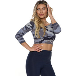 Bodymove Γυναικείο Αθλητικό Crop Top Ανθρακί 1370EMP.9