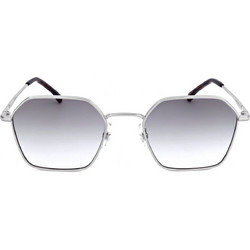 Carrera CA334S 010 Ανδρικά Γυαλιά Ηλίου Τετράγωνα Μεταλλικά Ασημί με Aσημί Φακό