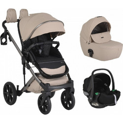 Cangaroo Eggo Limited Edition Καρότσι Μωρού 3 σε 1 Vanilla Beige