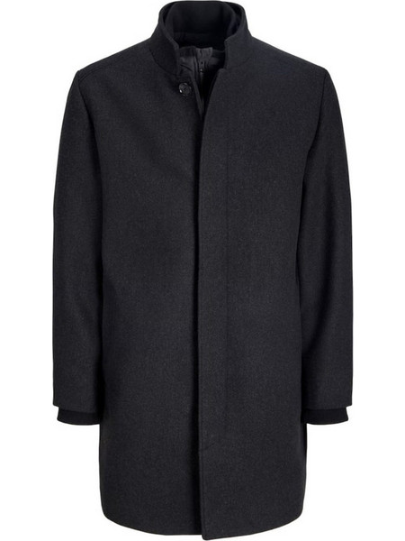 Jack & Jones Ανδρικό Παλτό Μακρύ με Επένδυση Μαύρο 12299724
