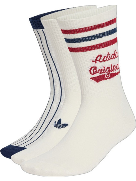 Adidas Ανδρικές Κάλτσες Ψηλές Λευκές 2Pack KS2247