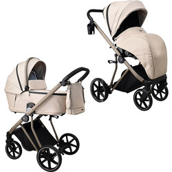 ibebe Next2 Καρότσι Μωρού 2 σε 1 Eco Leather Beige