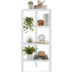 Costway Γωνιακή Βιβλιοθήκη 46x33x99cm JZ10425WH