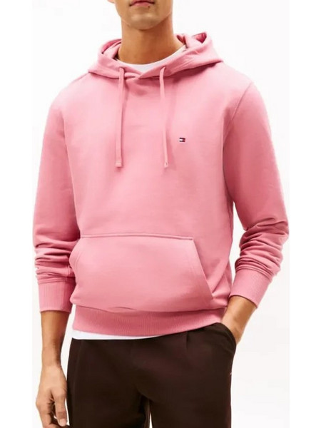 Tommy Hilfiger Ανδρικό Φούτερ με Κουκούλα & Τσέπες Ροζ MW0MW37235-THS