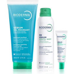 Bioderma Sebium Gel Moussant 200ml + Kerato+ Cream-Gel 30ml + Body Spray 150ml