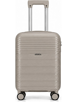 Amber AM1020 Βαλίτσα Καμπίνας 55x35x22cm με 4 Ρόδες Μπεζ