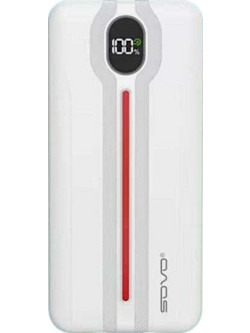 Tradesor PD115 Power Bank 10000mAh 22.5W με Ενσωματωμένα Καλώδια USB-C & Lightning White