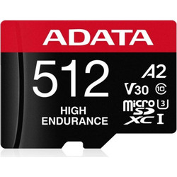 Adata High Endurance microSDXC 512GB Class 10 U3 V30 UHS-I A2 100MB/s