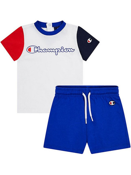 Champion Βρεφικό Σετ για Αγόρι Καλοκαιρινό Λευκό Royal Blue Κόκκινο 306790-WW001