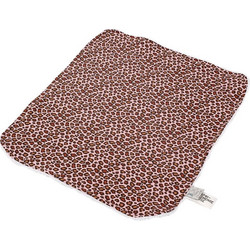 Καρφιτσωμένος Γάτος Animal Print Βρεφική Λαβέτα Ώμου 100% Βαμβακερή Πετσετέ Καφέ 30x40cm