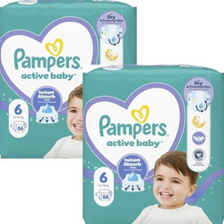 Pampers Active Baby Πάνες No6 13-18kg 112τμχ