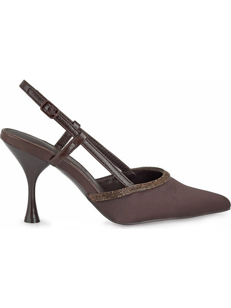 Alessandra Bruni Γόβες Slingback με Λεπτό Ψηλό Τακούνι Σοκολατί X47008645-5X5