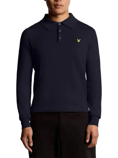 Lyle & Scott Ανδρική Μπλούζα Polo Μακρυμάνικη Navy Μπλε KN2113VC