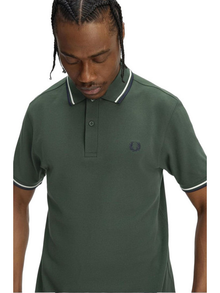 Fred Perry Ανδρική Μπλούζα Polo Κοντομάνικη Πετρόλ M3600-53A