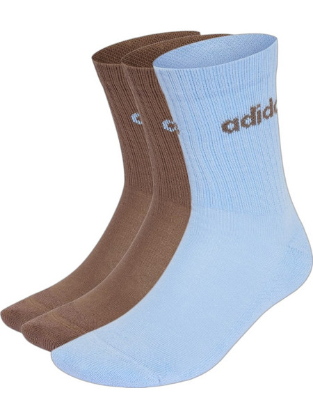 Adidas Ανδρικές Κάλτσες Ψηλές Γαλάζιες Καφέ 3Pack KX1275