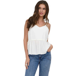 Only Γυναικείο Καλοκαιρινό Crop Top Εκρού 15370325