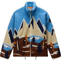 Napapijri Ανδρική Ζακέτα Fleece με Φερμουάρ Μπλε NP0A8AO4FXC