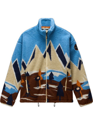 Napapijri Ανδρική Ζακέτα Fleece με Φερμουάρ Μπλε NP0A8AO4FXC