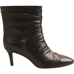 Versace 19V69 Γυναικεία Μποτάκια Αστραγάλου Μαύρα με Λεπτό Χαμηλό Τακούνι AM6C807-6-711P