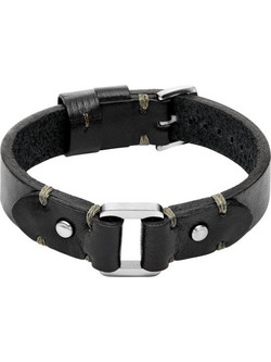 Fossil Ανδρικό Βραχιόλι Χειροπέδα από Δέρμα JF04946040