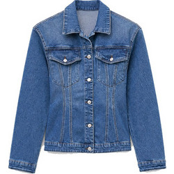 Denim Γυναικείο Μπουφάν Τζιν Κοντό Μπλε 015298